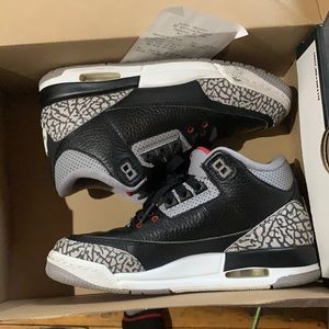Jordan cement 3s with Nike air on the back